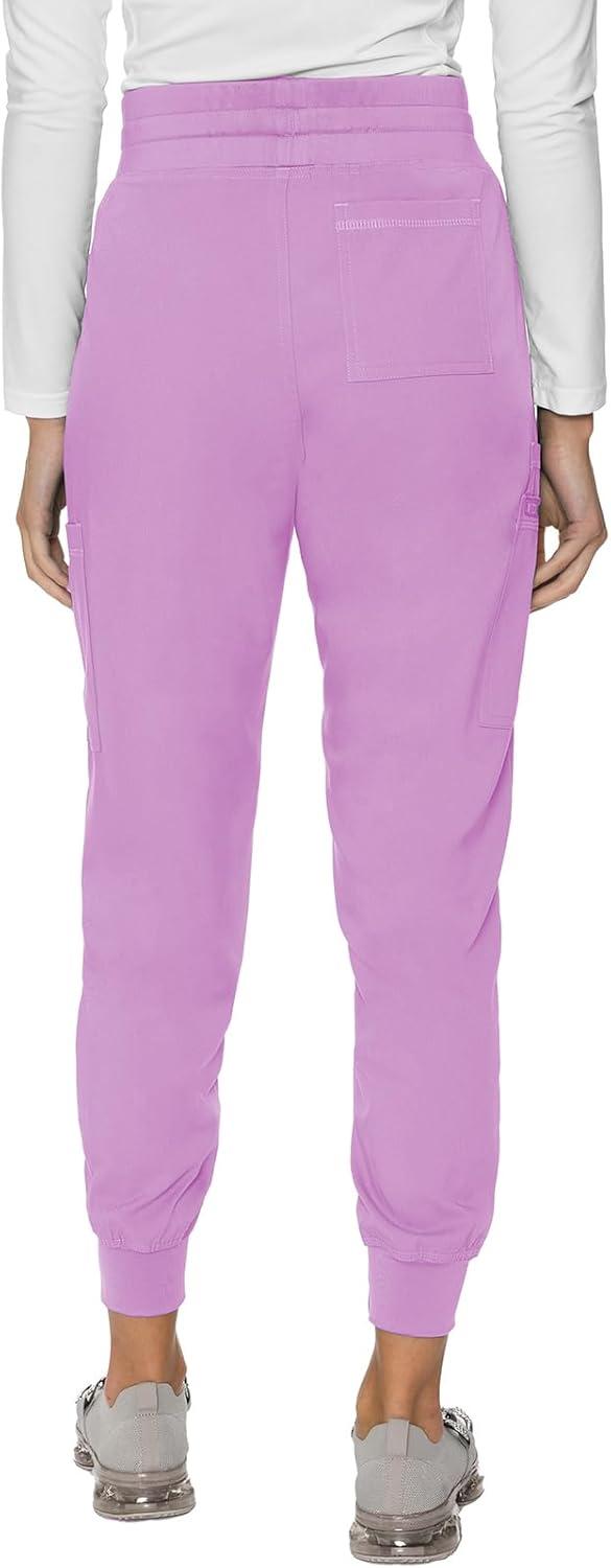 imageMed Couture Womens Cargo Scrub Jogger Pants 6 Pockets Ultra Soft Stretch Easy Care Soft Medical Uniform Bottoms MC7705Lilac