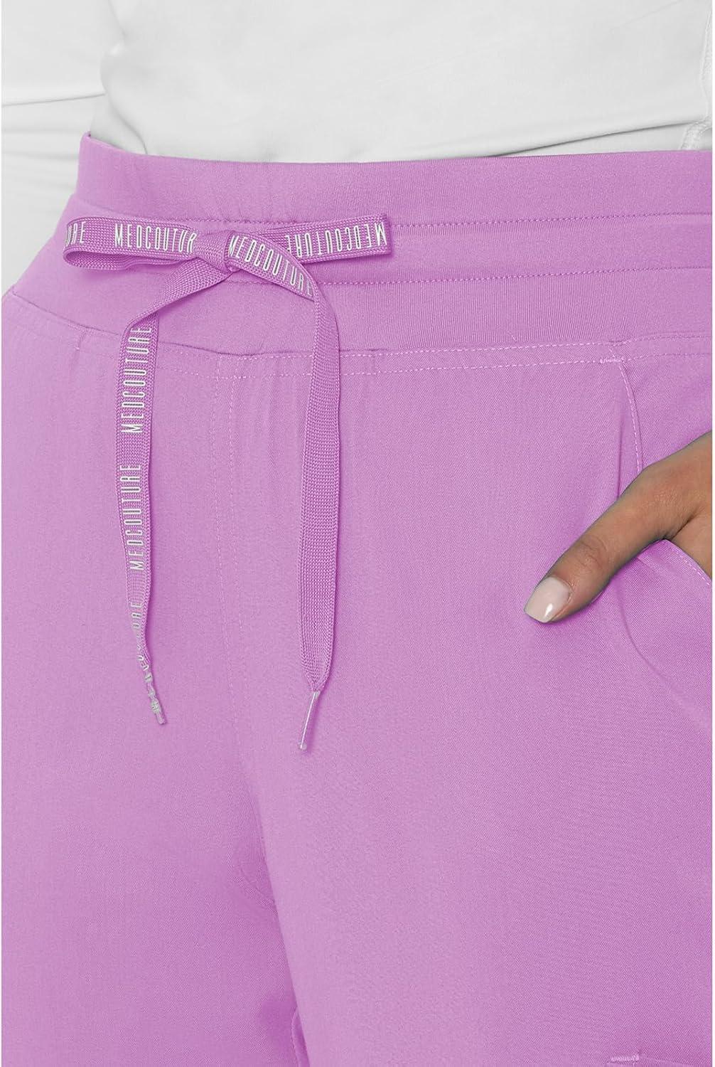 imageMed Couture Womens Cargo Scrub Jogger Pants 6 Pockets Ultra Soft Stretch Easy Care Soft Medical Uniform Bottoms MC7705Lilac