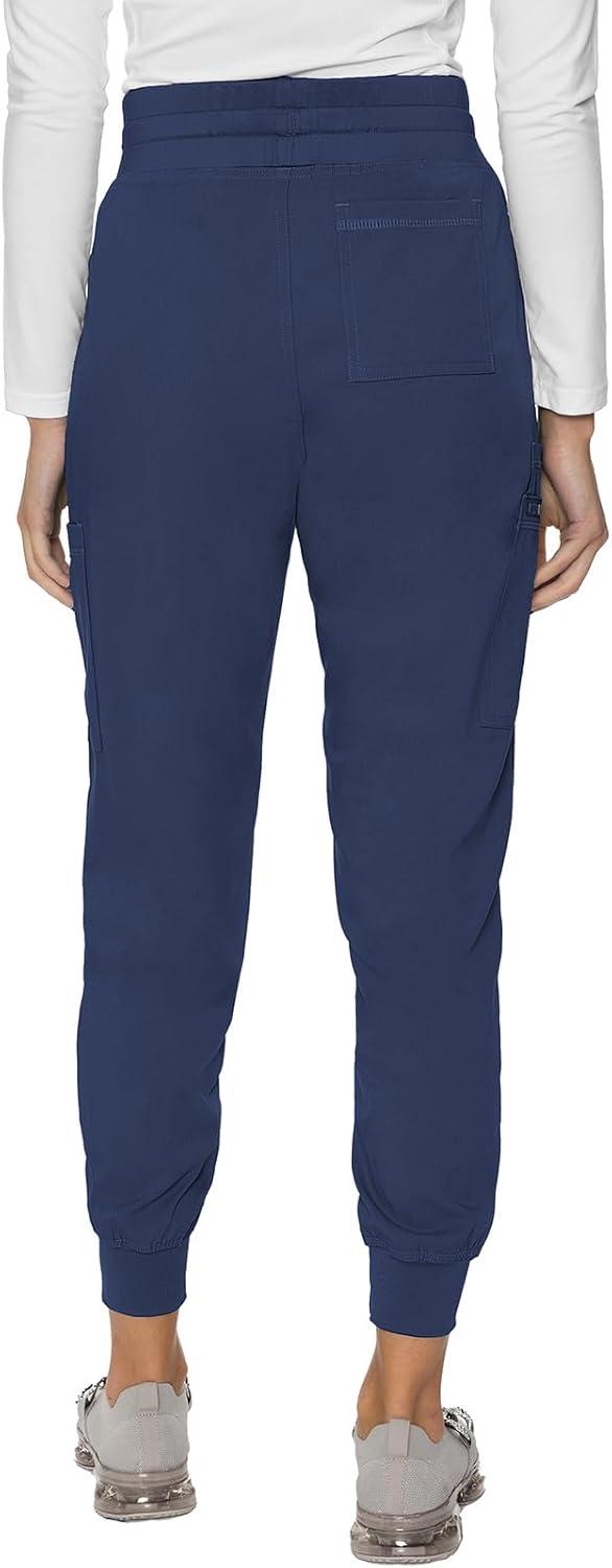 imageMed Couture Womens Cargo Scrub Jogger Pants 6 Pockets Ultra Soft Stretch Easy Care Soft Medical Uniform Bottoms MC7705Navy