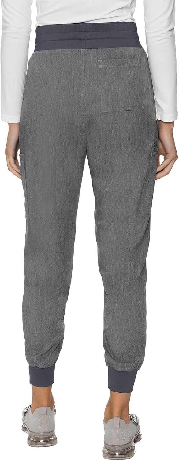 imageMed Couture Womens Cargo Scrub Jogger Pants 6 Pockets Ultra Soft Stretch Easy Care Soft Medical Uniform Bottoms MC7705Slate