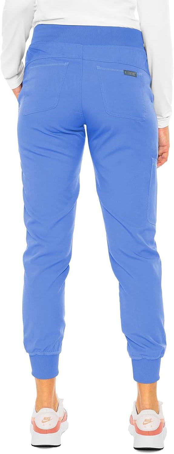 imageMed Couture Womens Scrub Set with V Neck Scrub Top MC7448 and 2Way Stretch Pants MC7710Ciel