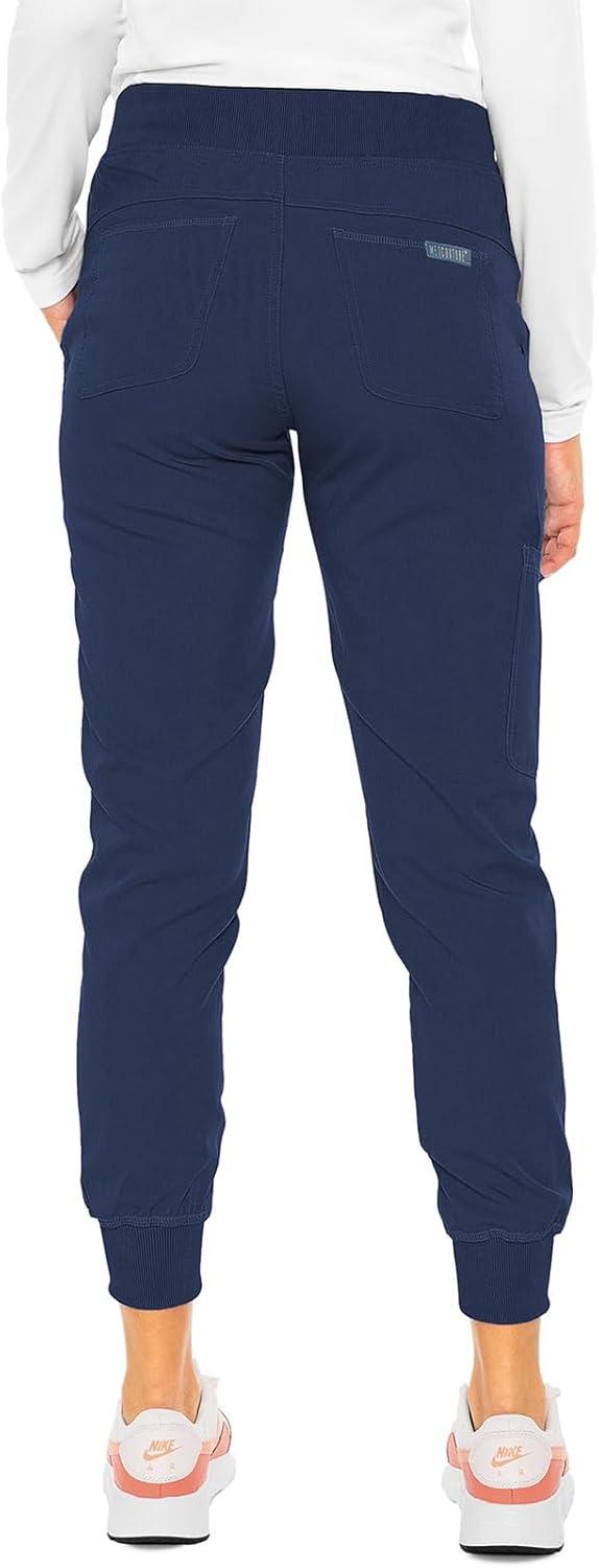 imageMed Couture Womens Scrub Set with V Neck Scrub Top MC7448 and 2Way Stretch Pants MC7710Navy