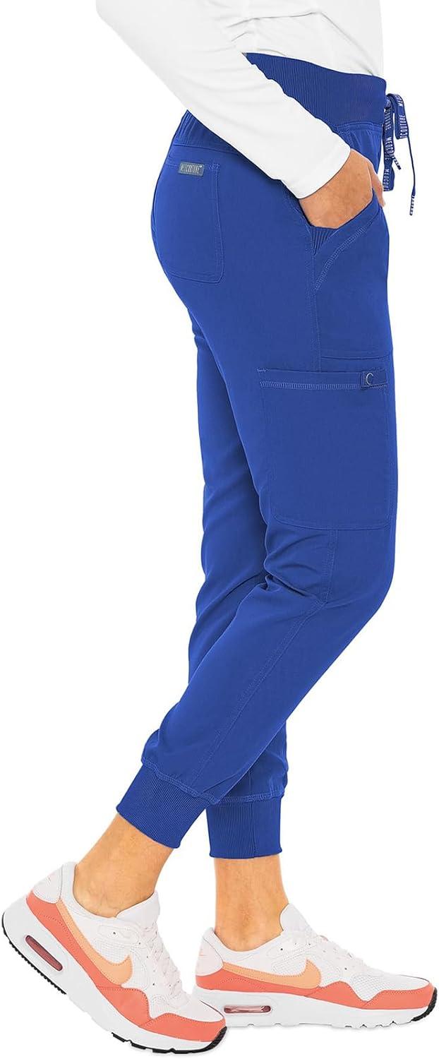 imageMed Couture Womens Scrub Set with V Neck Scrub Top MC7448 and 2Way Stretch Pants MC7710Royal