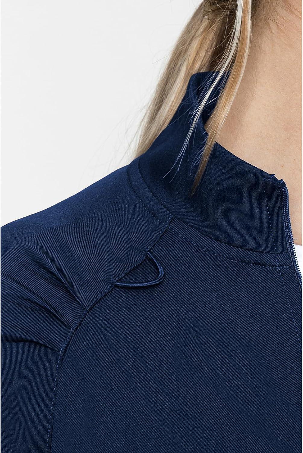 imageMed Couture Womens Scrub WarmUp Jacket Raglan with 4 Pockets with Ultra Soft and Durable Fabric MC7660Navy