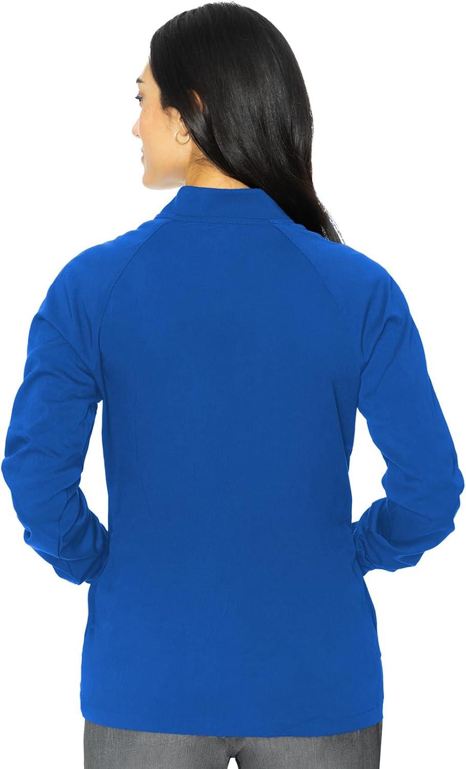 imageMed Couture Womens Scrub WarmUp Jacket Raglan with 4 Pockets with Ultra Soft and Durable Fabric MC7660Royal