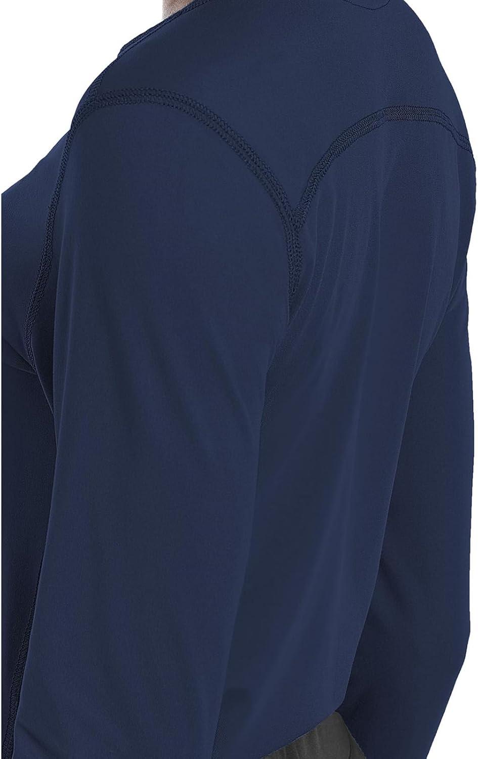 imageMed Couture Womens Underscrub Top Long Sleeve Performance Knit Tee 360 Stretch Lightweight amp Ultra Soft Fabric MC8499Navy