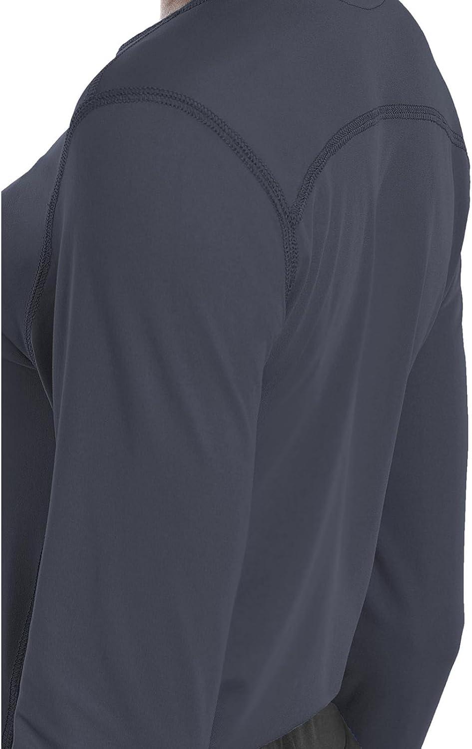 imageMed Couture Womens Underscrub Top Long Sleeve Performance Knit Tee 360 Stretch Lightweight amp Ultra Soft Fabric MC8499Pewter