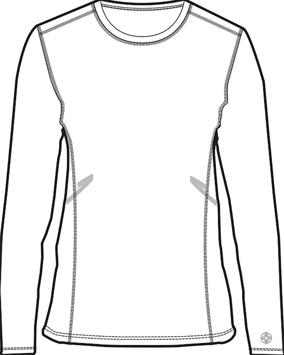 imageMed Couture Womens Underscrub Top Long Sleeve Performance Knit Tee 360 Stretch Lightweight amp Ultra Soft Fabric MC8499Pewter