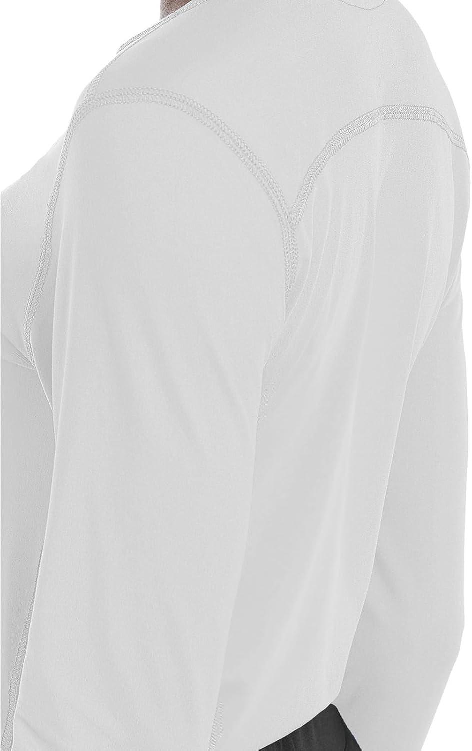 imageMed Couture Womens Underscrub Top Long Sleeve Performance Knit Tee 360 Stretch Lightweight amp Ultra Soft Fabric MC8499White