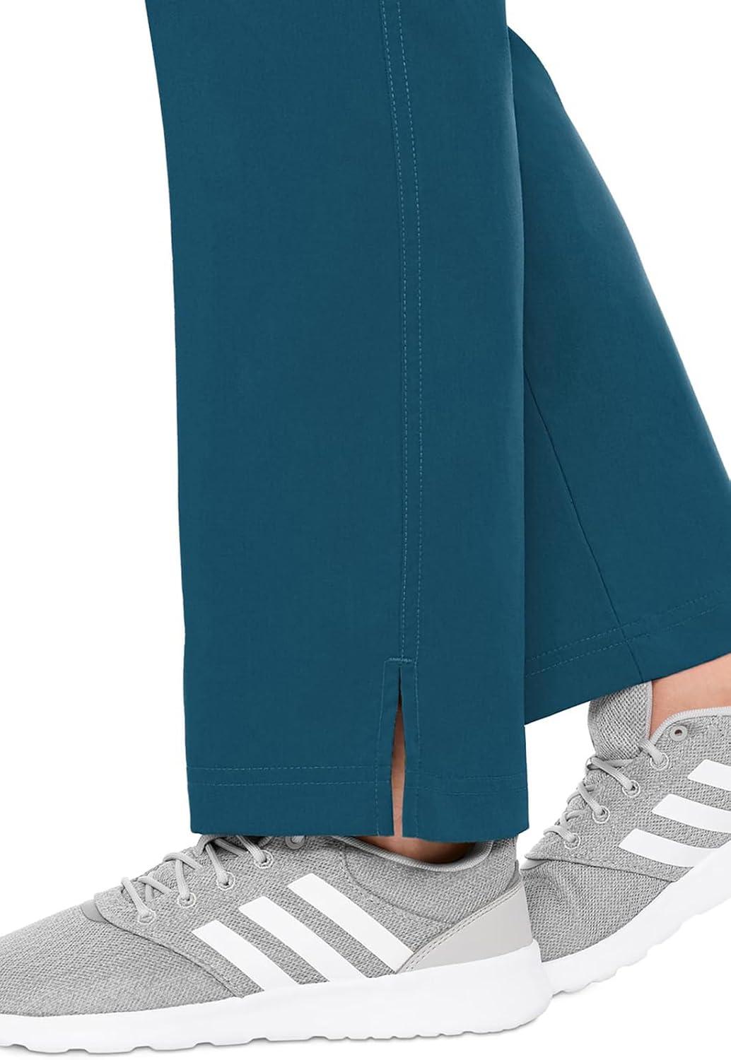 imageMed Couture Womens Yoga PullOn Pant with 7 Pockets UltraSoft RibKnit Waistband and 2Way Stretch Technology MC7739Caribbean