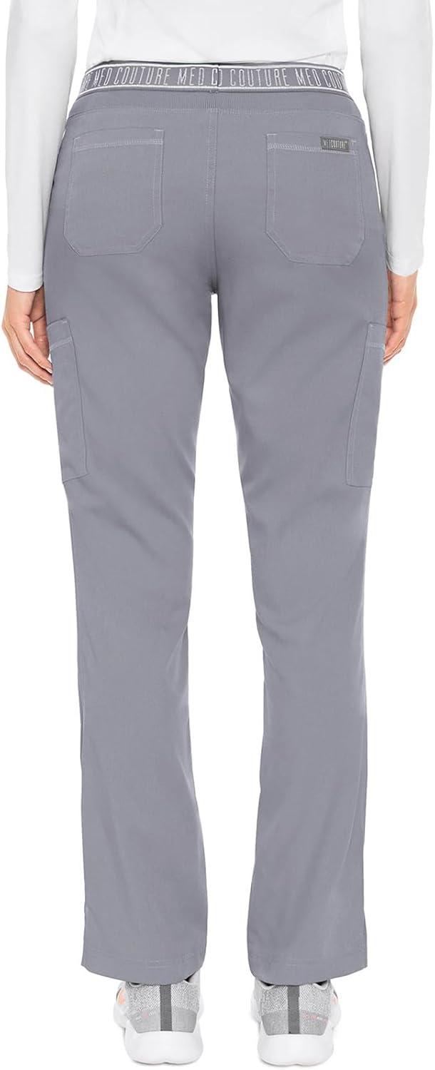 imageMed Couture Womens Yoga PullOn Pant with 7 Pockets UltraSoft RibKnit Waistband and 2Way Stretch Technology MC7739Cloud