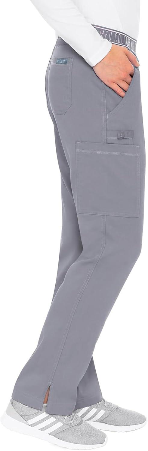 imageMed Couture Womens Yoga PullOn Pant with 7 Pockets UltraSoft RibKnit Waistband and 2Way Stretch Technology MC7739Cloud