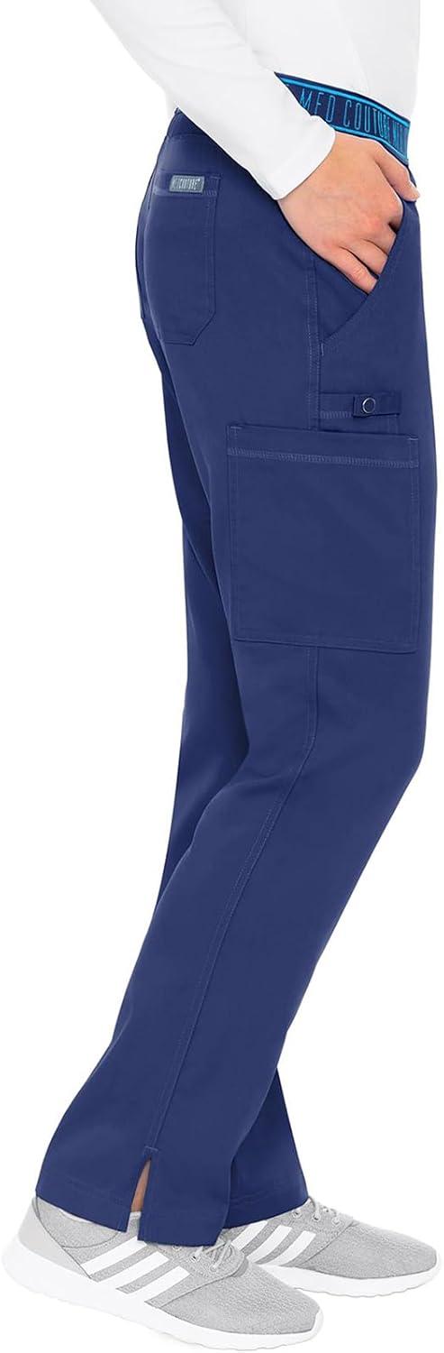imageMed Couture Womens Yoga PullOn Pant with 7 Pockets UltraSoft RibKnit Waistband and 2Way Stretch Technology MC7739Galaxy