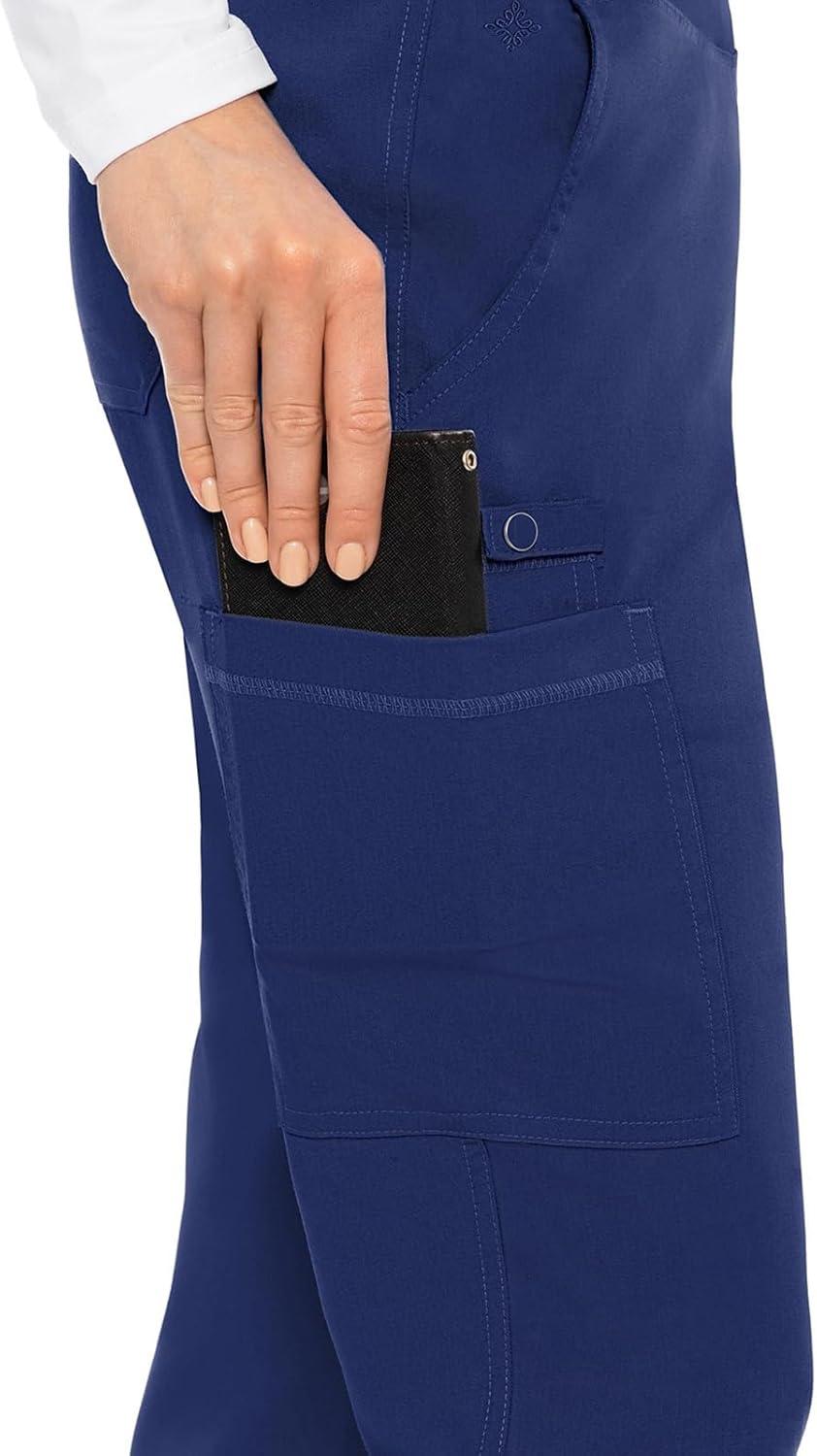 imageMed Couture Womens Yoga PullOn Pant with 7 Pockets UltraSoft RibKnit Waistband and 2Way Stretch Technology MC7739Galaxy