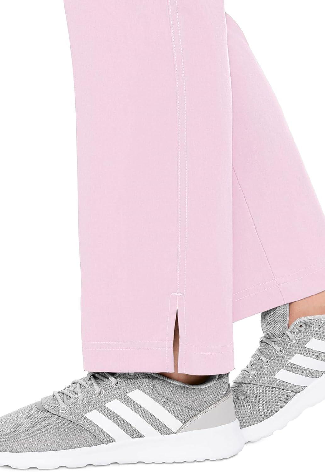 imageMed Couture Womens Yoga PullOn Pant with 7 Pockets UltraSoft RibKnit Waistband and 2Way Stretch Technology MC7739Ice Pink