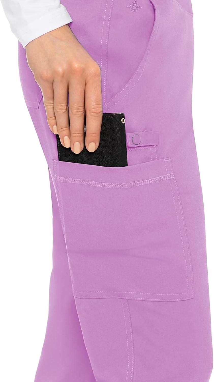 imageMed Couture Womens Yoga PullOn Pant with 7 Pockets UltraSoft RibKnit Waistband and 2Way Stretch Technology MC7739Lilac