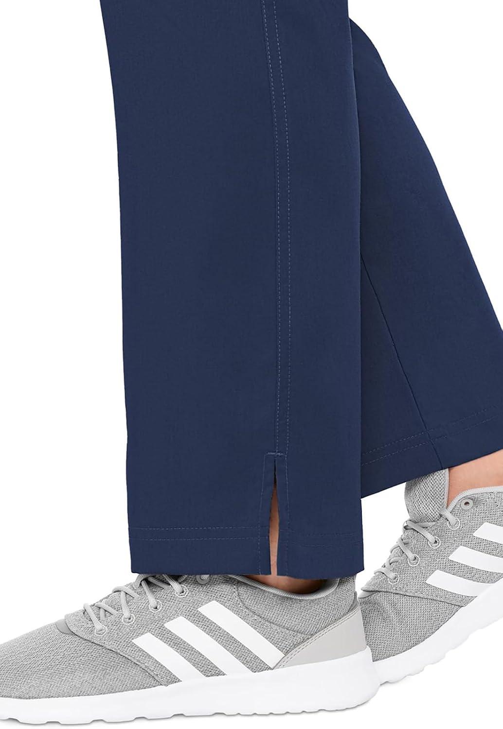 imageMed Couture Womens Yoga PullOn Pant with 7 Pockets UltraSoft RibKnit Waistband and 2Way Stretch Technology MC7739Navy