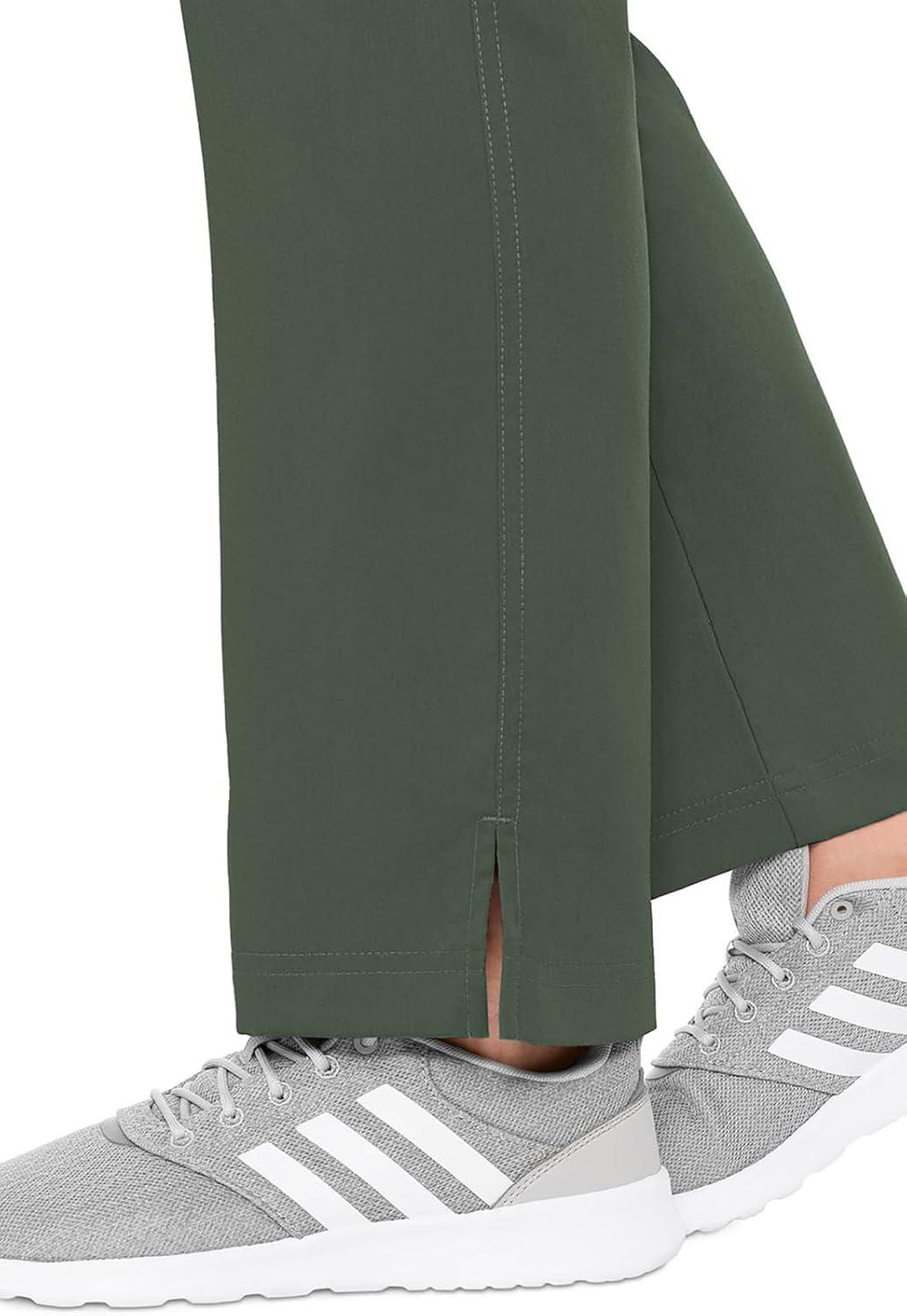 imageMed Couture Womens Yoga PullOn Pant with 7 Pockets UltraSoft RibKnit Waistband and 2Way Stretch Technology MC7739Olive