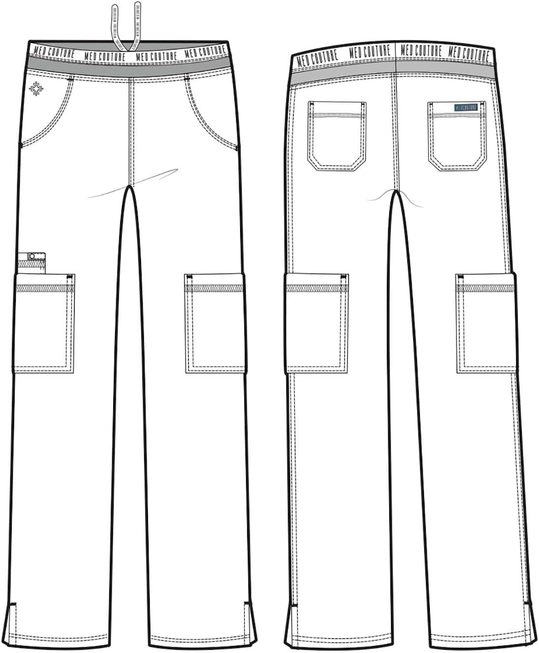 imageMed Couture Womens Yoga PullOn Pant with 7 Pockets UltraSoft RibKnit Waistband and 2Way Stretch Technology MC7739Slate
