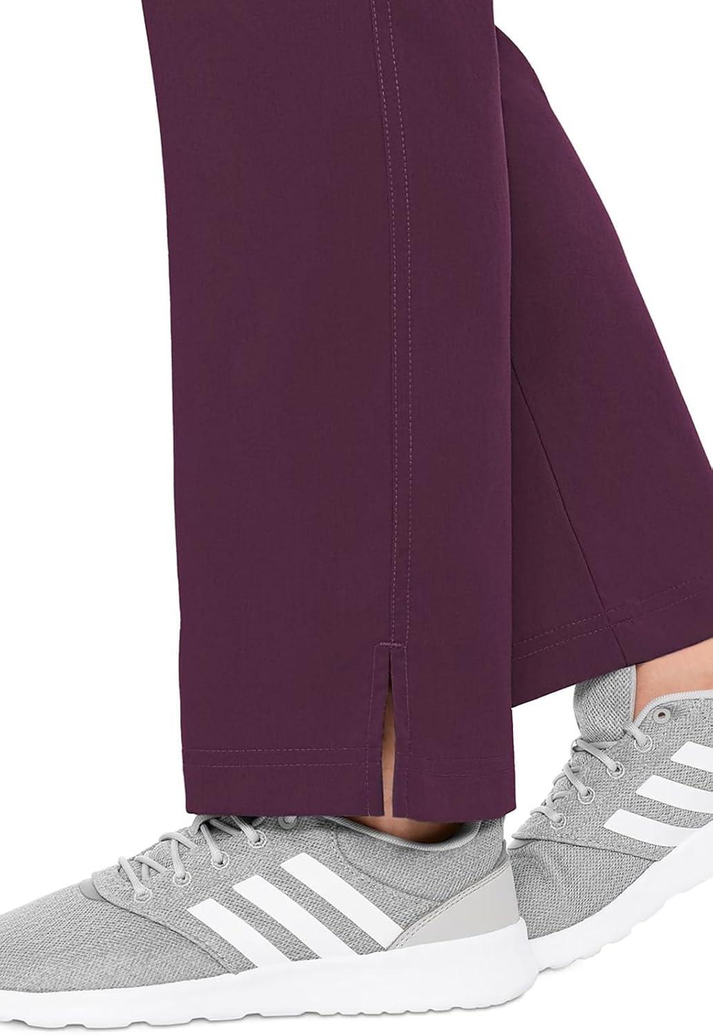 imageMed Couture Womens Yoga PullOn Pant with 7 Pockets UltraSoft RibKnit Waistband and 2Way Stretch Technology MC7739Wine