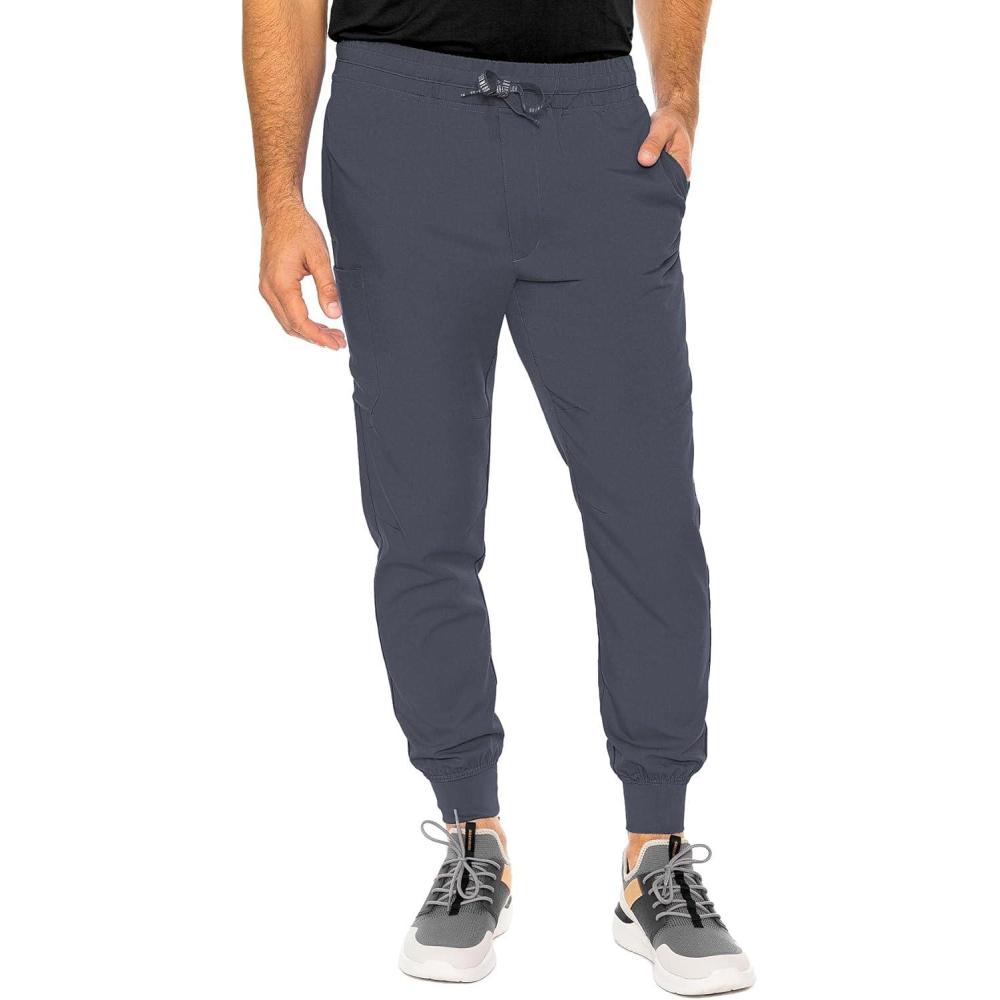 imageMed Couture Bowen Scrub Jogger Pants for Men  Perfect for Casual Wear and Active Lifestyles MC7777Pewter