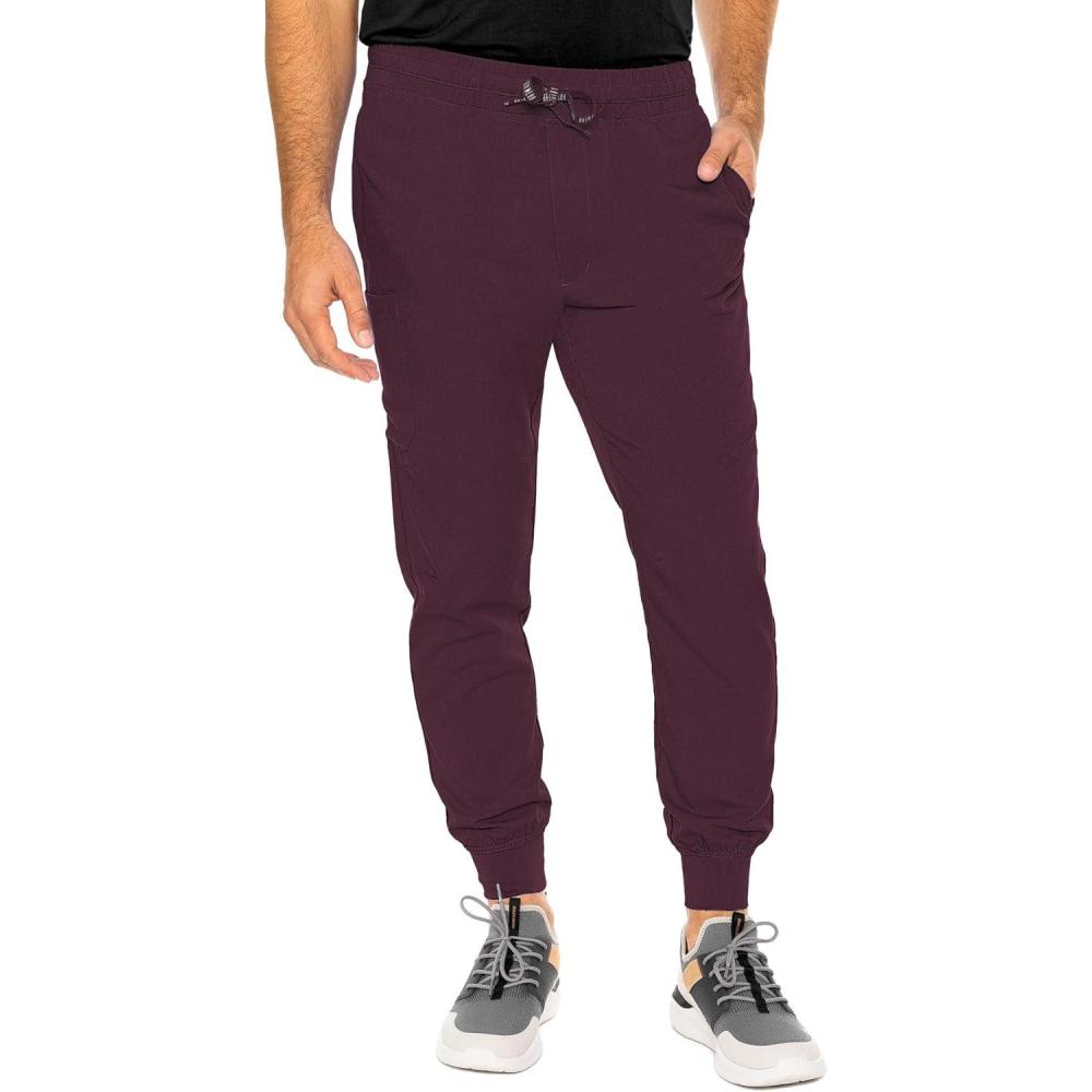 imageMed Couture Bowen Scrub Jogger Pants for Men Perfect for Casual Wear and Active Lifestyles MC7777Wine