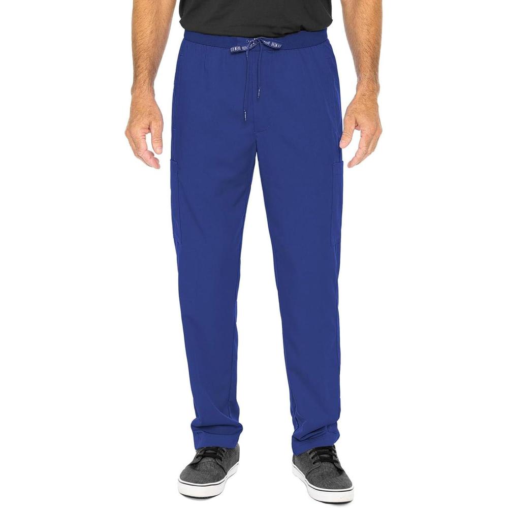 imageMed Couture Mens Straight Leg Scrub Pant with Zip Fly Front 6 Pockets and Elastic Waistband MC7779Galaxy
