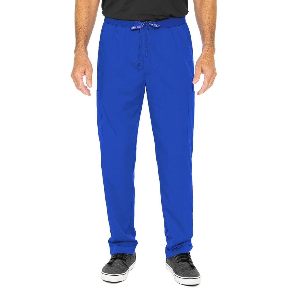 imageMed Couture Mens Straight Leg Scrub Pant with Zip Fly Front 6 Pockets and Elastic Waistband MC7779Royal