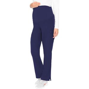 Med Couture Maternity Scrub Pants for Women Soft Stretch Pregnancy Scrubs with 3 Pockets, Boot Cut, Knit Waistband – MC8727(Navy)