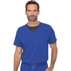 Med Couture Men’s Scrub Top Cadence 2-Way Stretch Technology with Ultra Soft Fabric & One Chest Pocket – MC7478(Royal)
