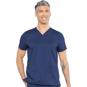 Med Couture Men’s Scrub Top Wescott with 3 Pockets & 2-Way Stretch and Ultra Soft Fabric – MC7477(Navy)