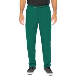 Med Couture Men’s Straight Leg Scrub Pant with Zip Fly Front, 6 Pockets, and Elastic Waistband – MC7779(Hunter Green)