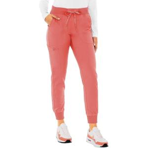 Med Couture Scrub Pants For Women Cargo Jogger Bottoms with 5 Pockets, Lightweight, Ultra Soft, 2-Way Stretch Fabric – MC7710(Coral)