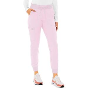 Med Couture Scrub Pants For Women Cargo Jogger Bottoms with 5 Pockets, Lightweight, Ultra Soft, 2-Way Stretch Fabric – MC7710(Ice Pink)