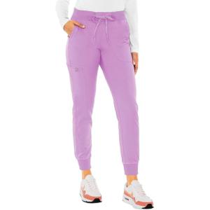 Med Couture Scrub Pants For Women Cargo Jogger Bottoms with 5 Pockets, Lightweight, Ultra Soft, 2-Way Stretch Fabric – MC7710(Lilac)