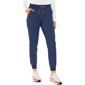 Med Couture Scrub Pants For Women Cargo Jogger Bottoms with 5 Pockets, Lightweight, Ultra Soft, 2-Way Stretch Fabric – MC7710(Navy)