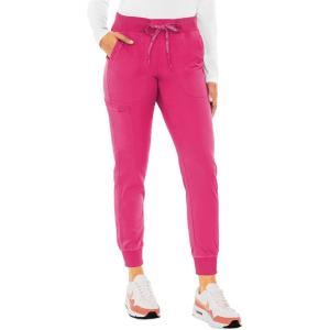 Med Couture Scrub Pants For Women Cargo Jogger Bottoms with 5 Pockets, Lightweight, Ultra Soft, 2-Way Stretch Fabric – MC7710(Pink Punch)