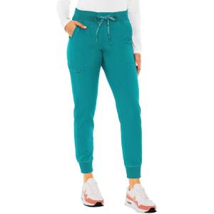Med Couture Scrub Pants For Women Cargo Jogger Bottoms with 5 Pockets, Lightweight, Ultra Soft, 2-Way Stretch Fabric – MC7710(Teal)