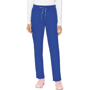Med Couture Scrub Pants for Women, Jersey Waist Yoga Bottoms, 6 Pockets with Mid Rise Drawstring Waistband – MC7725(Royal)