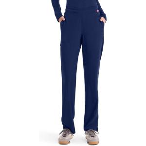 Med Couture Scrub Pants for Women Straight Leg Pull-On Pant with 4 Pockets Moisture Wicking & 360° Stretch – MC103(Navy)