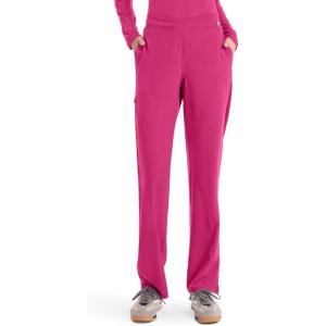 Med Couture Scrub Pants for Women Straight Leg Pull-On Pant with 4 Pockets Moisture Wicking & 360° Stretch – MC103(Pink Power)