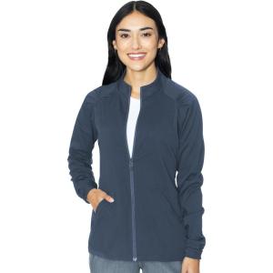 Med Couture Women’s Scrub Warm-Up Jacket Raglan with 4 Pockets with Ultra Soft and Durable Fabric – MC7660(Pewter)