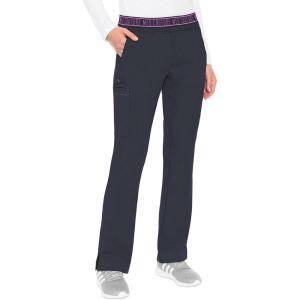 Med Couture Women’s Yoga Pull-On Pant with 7 Pockets Ultra-Soft Rib-Knit Waistband and 2-Way Stretch Technology – MC7739(Pewter)