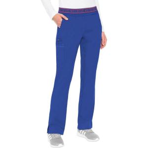 Med Couture Women’s Yoga Pull-On Pant with 7 Pockets Ultra-Soft Rib-Knit Waistband and 2-Way Stretch Technology – MC7739(Royal)