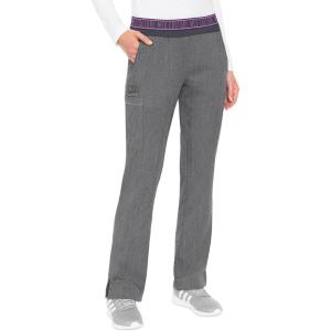 Med Couture Women’s Yoga Pull-On Pant with 7 Pockets Ultra-Soft Rib-Knit Waistband and 2-Way Stretch Technology – MC7739(Slate)