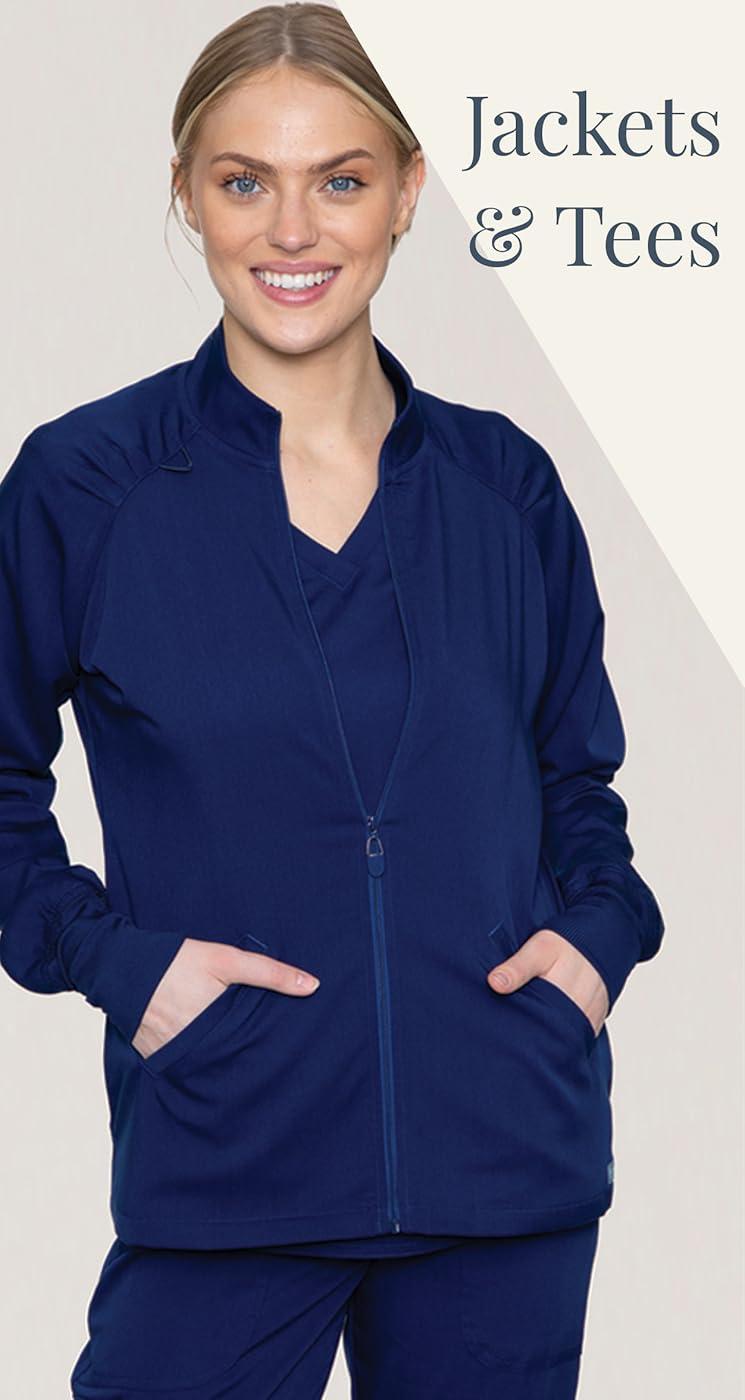 Med Couture & RothWear – perfectly fitted women’s athletic pants, tops, jackets, and soft, comfortable medical uniform pants.