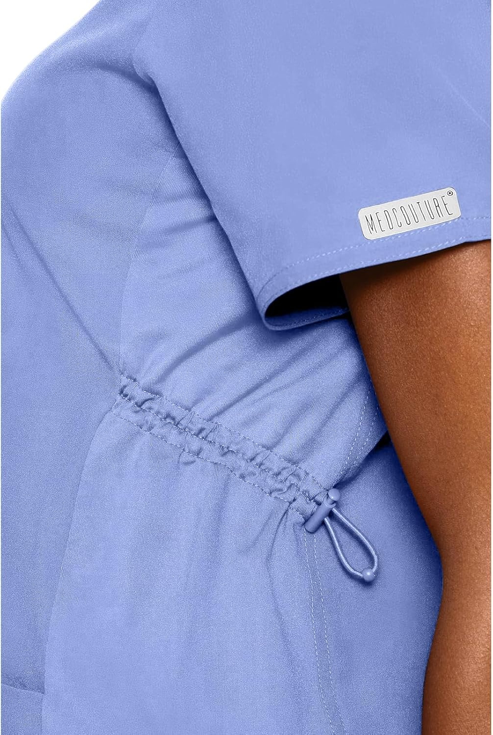 image:imageMed Couture Maternity VNeck Scrub Top 2 Pockets Stretchy Side Panels with a Flattering Fit for Pregnant Ladies MC628Ciel