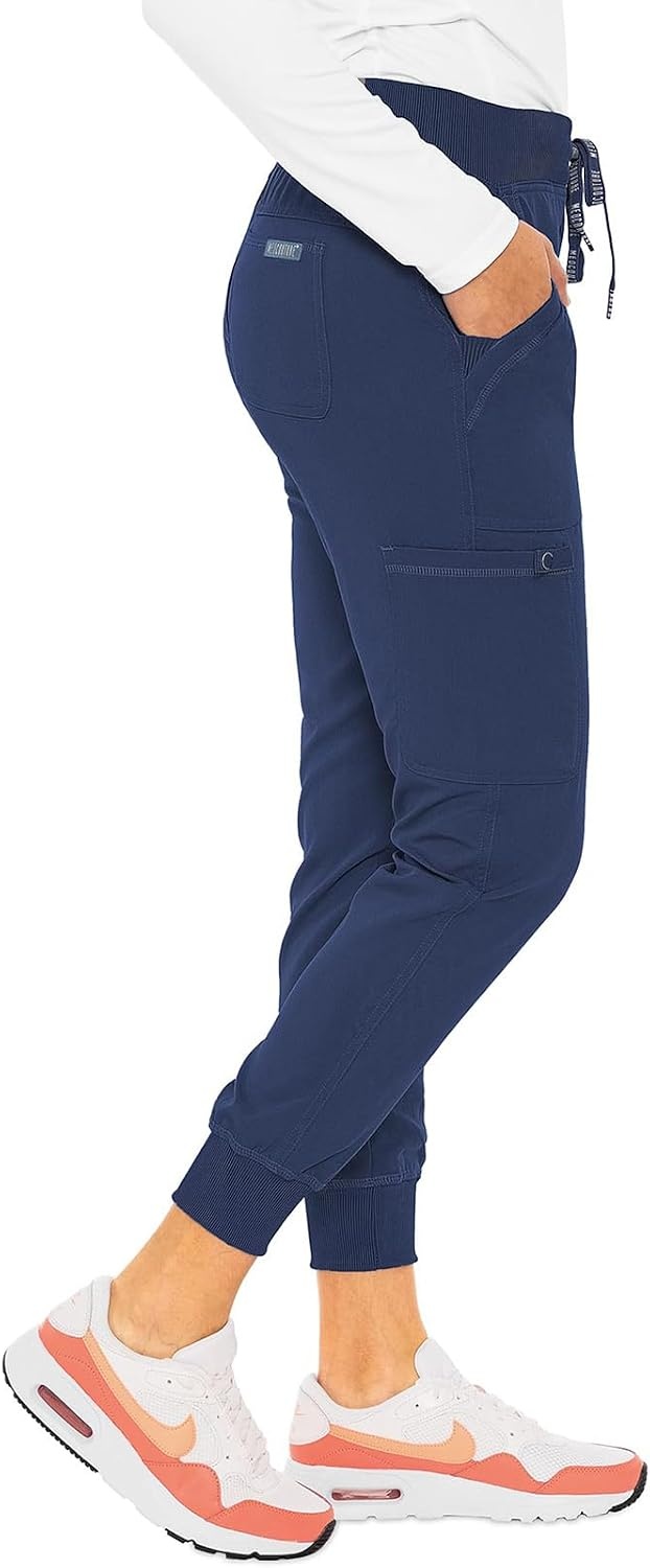 image:imageMed Couture Scrub Set for Women VNeck Top amp 2way Stretch Pant 5 Funtional Pockets 2way Stretch Fabric Allday Comfort Comfortable Fit Easycare Design Made for Every ShiftNavy