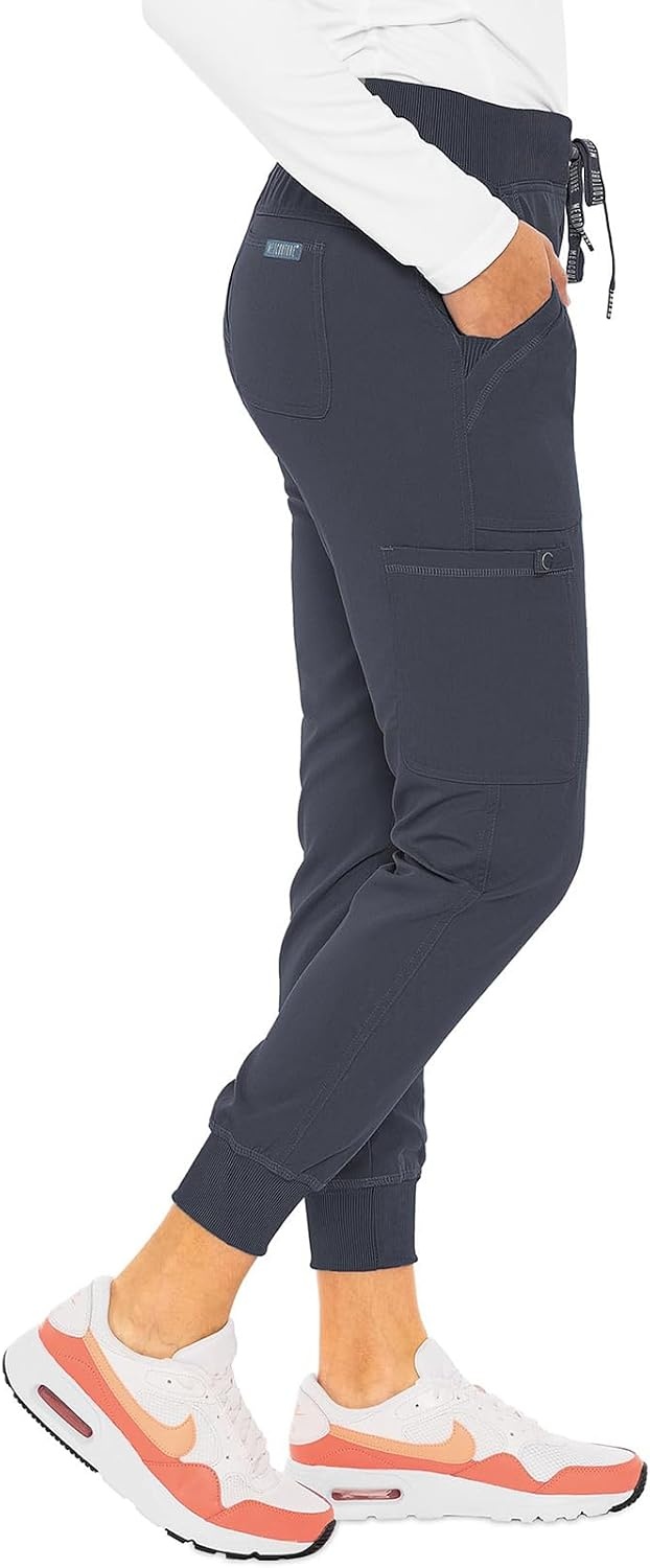 image:imageMed Couture Scrub Set for Women VNeck Top amp 2way Stretch Pant 5 Funtional Pockets 2way Stretch Fabric Allday Comfort Comfortable Fit Easycare Design Made for Every ShiftPewter