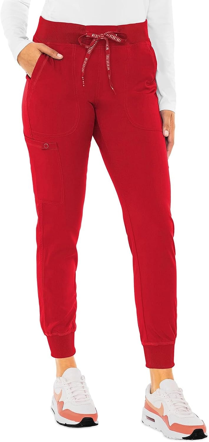 image:imageMed Couture Scrub Set for Women VNeck Top amp 2way Stretch Pant 5 Funtional Pockets 2way Stretch Fabric Allday Comfort Comfortable Fit Easycare Design Made for Every ShiftRed